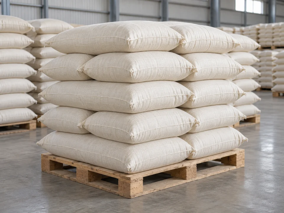 Riz blanc — sac de 25 kg — illustration de démonstration